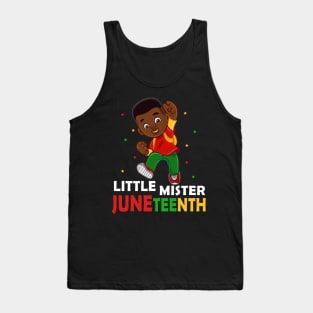 Kids Little Mister Juneteenth Cute Melanin Pride African American Tank Top